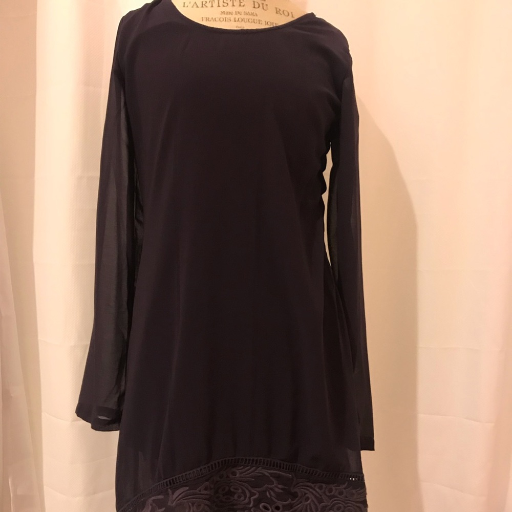 Purple long sleeve dress